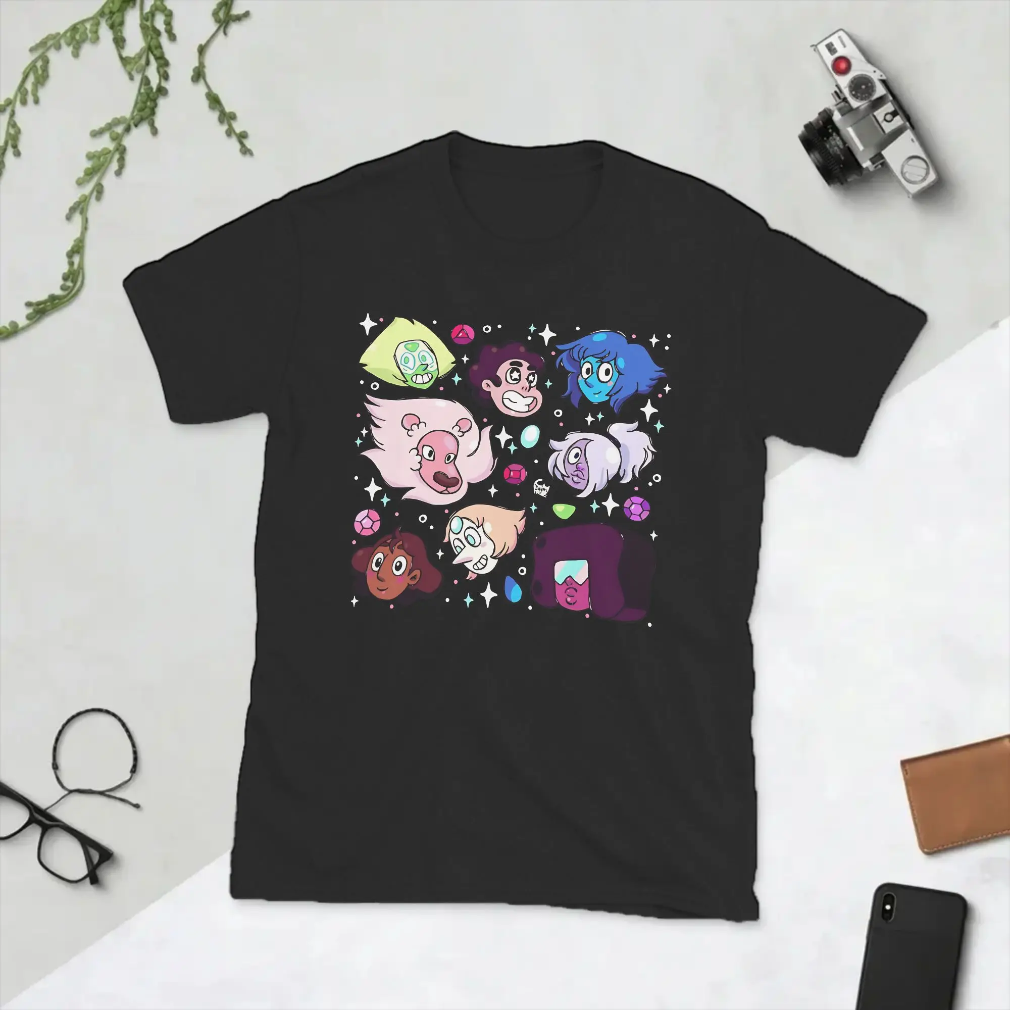 Men's T-Shirt Cartoon Stevens Universes Crazy Cotton Tees Short Sleeve  T Shirts Round Collar Clothes Gift Idea
