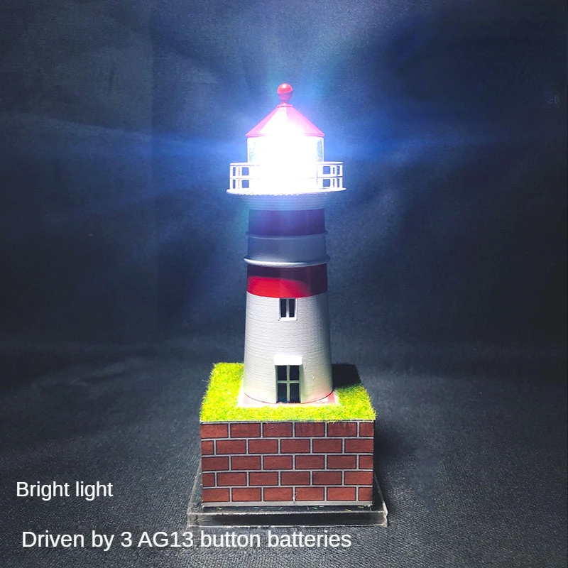 DIY Assembled Lighthouse Model 1/16 Scale Nautical Model Small Production 3D Resin Printing Boat Accessories