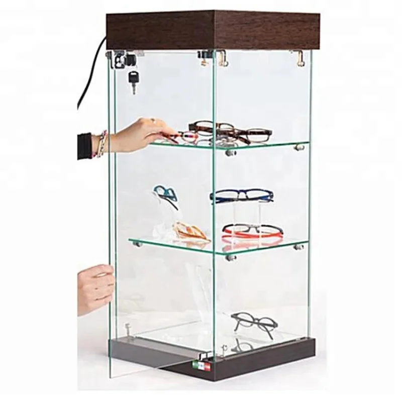 custom.Commercial Retail Glass Table Showcase Store Displays Jewelry Made From MDF Material