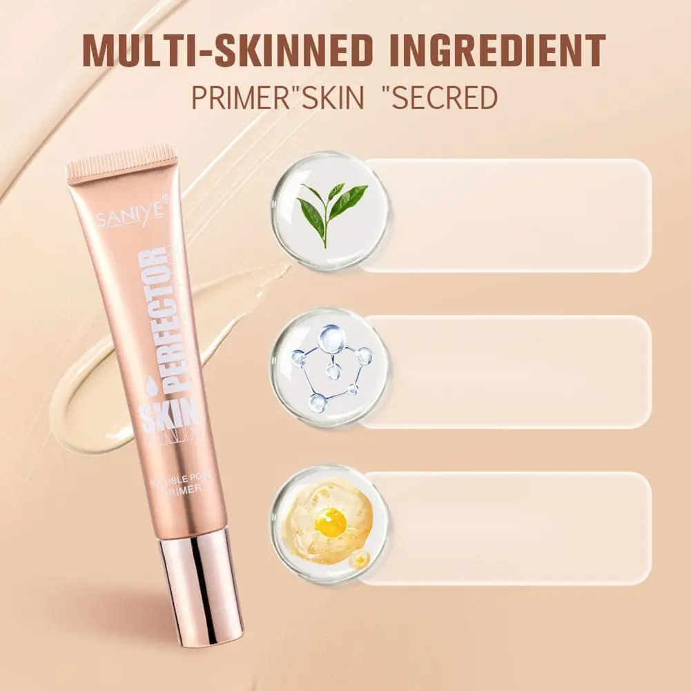 Creme Primer Facial para Maquiagem, Poro Invisível, Base Leve, Acabamento Sem Óleo, Cosmético Liso, 20ml, C2K6