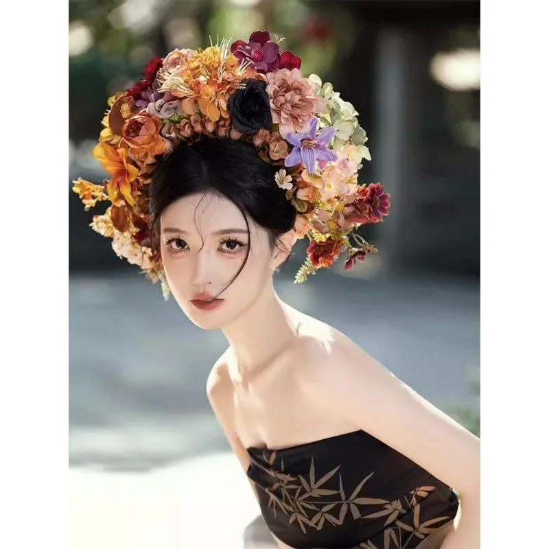 Shpmishal New Chinese Fashion Horse Face Skirt 2024 Women's Summer New Bra Top Hanfu Long Two Piece Set Female Clothing