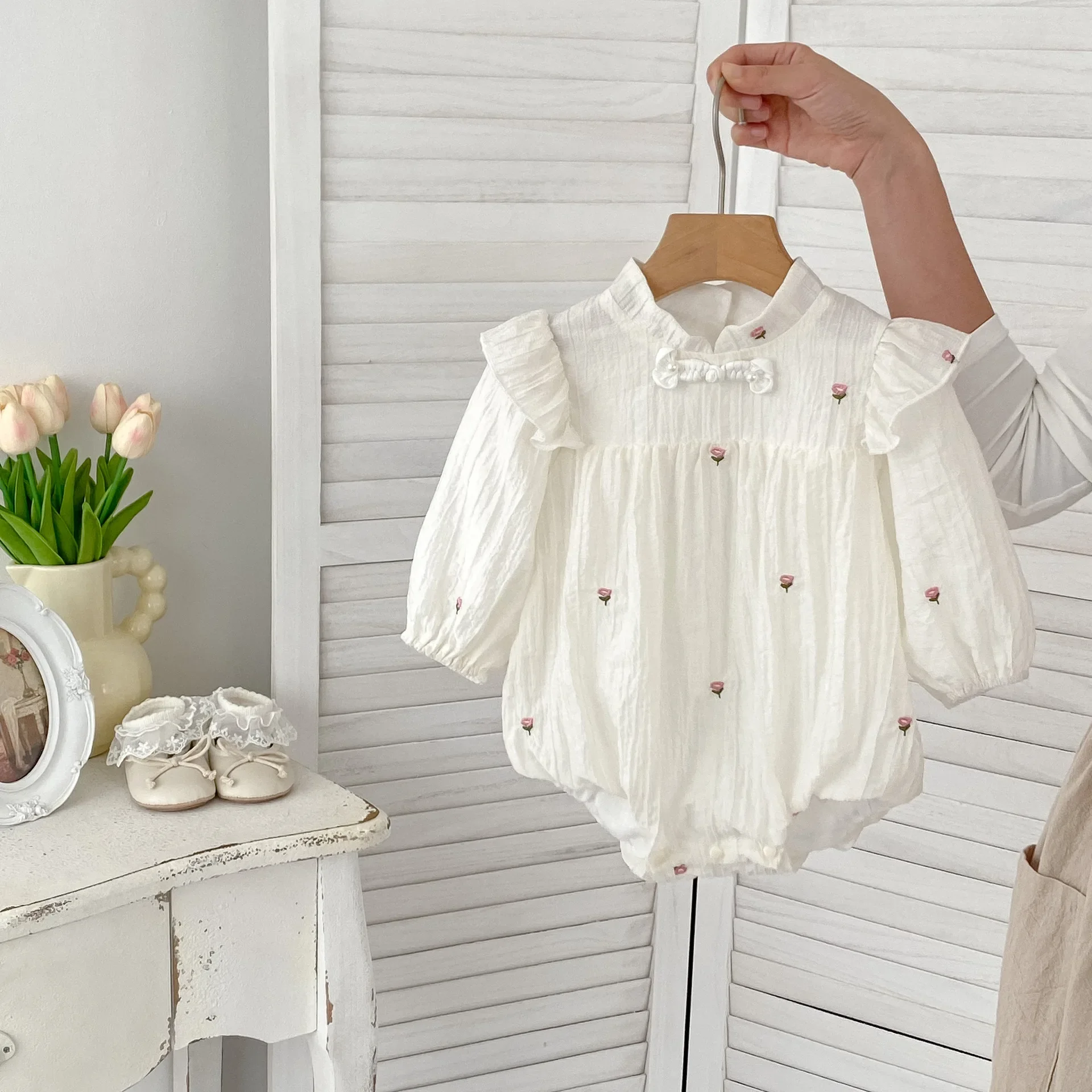 Новый комбинезон в китайском стиле для девочек 0-3 лет