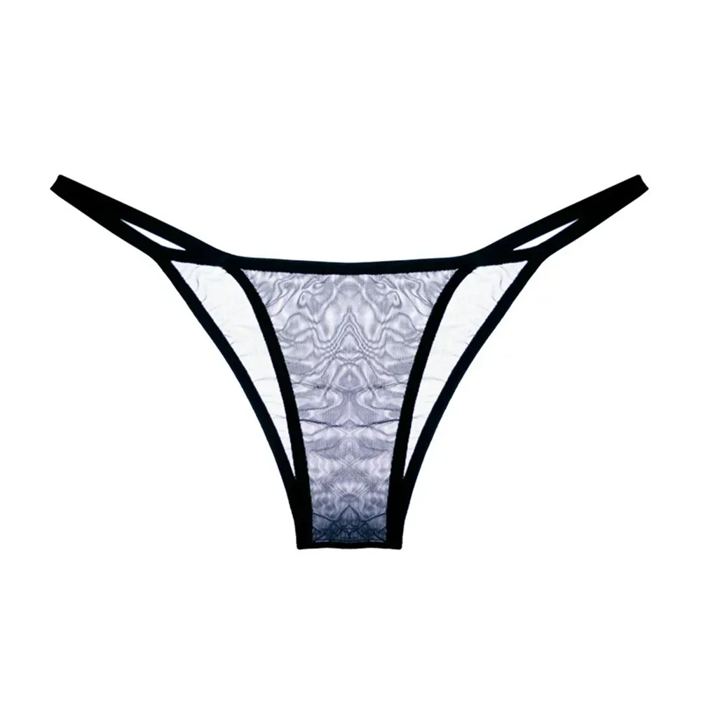 Sexy Women's See Through Mini Thongs Underwear Mesh G-Strings Ultra Thin Breathable Panties Low Waist Female Briefs
