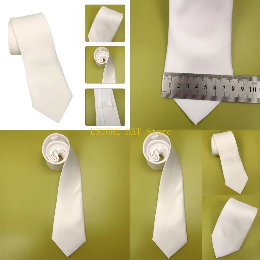 49MF Polyester Silk Necktie Popular DIY Costume Accessory Heat Transfer Neck Ties