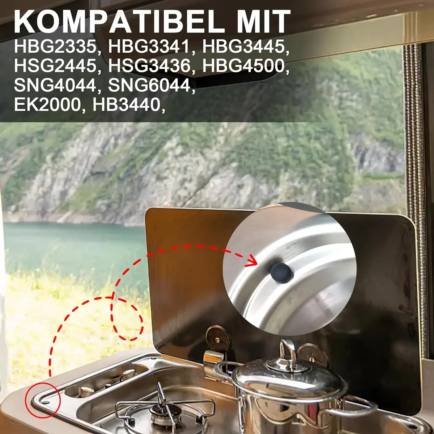 8Pcs Push on Pot Holder Screw Cover Caps for Dometic Smev Thetford Hobs Sink Hob Camper Motorhome Caravan Kitchen Repair Parts