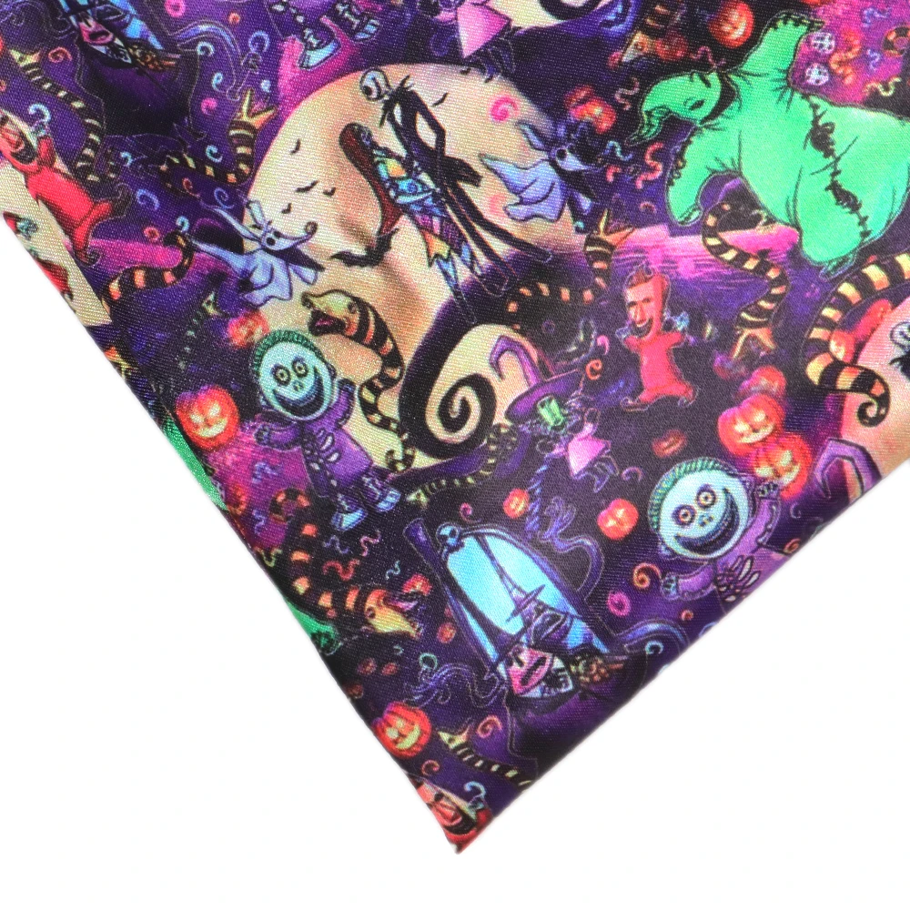 Disney Halloween Jack 50*145cm Polyester 100% Cotton Fabric Sewing Quilting Fabric Needlework Material DIY Handmade Patchework