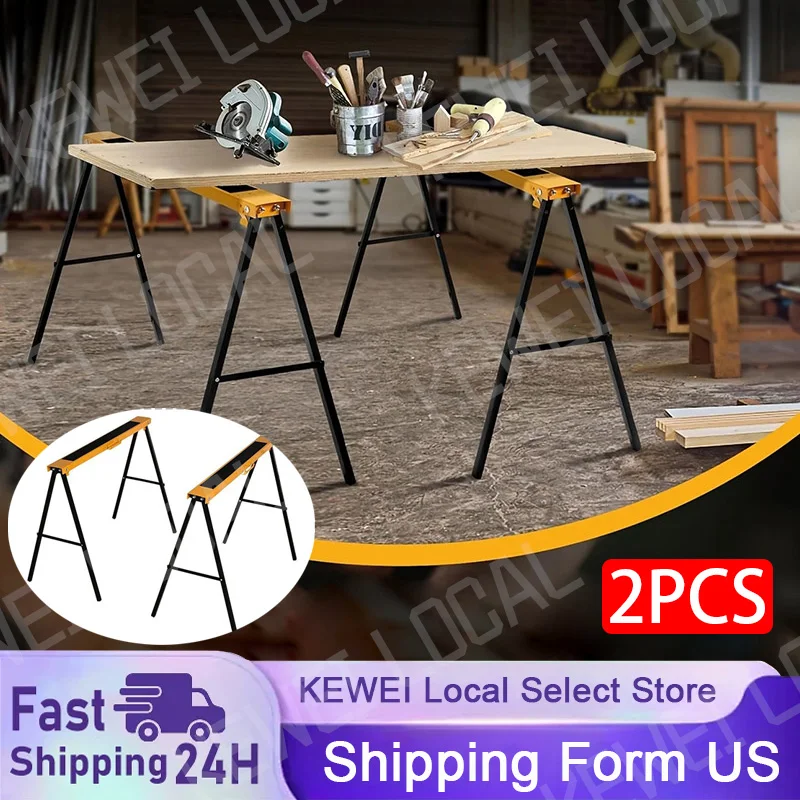 

Складная обычная пила из 2 предметов, опорная рама для лошади, табурет для лошади, верстак, рабочий стол с несущей способностью 200 кг