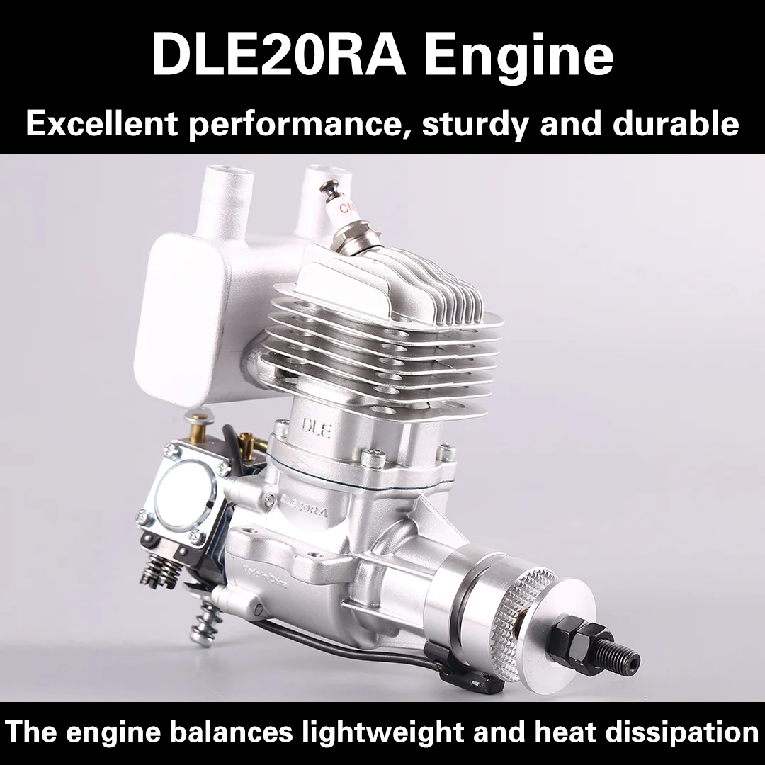 DLE Original New DLE 20CC DLE20RA Engine for RC Model Two Strokes Single Cylinder Rear Exhaust Natural Air