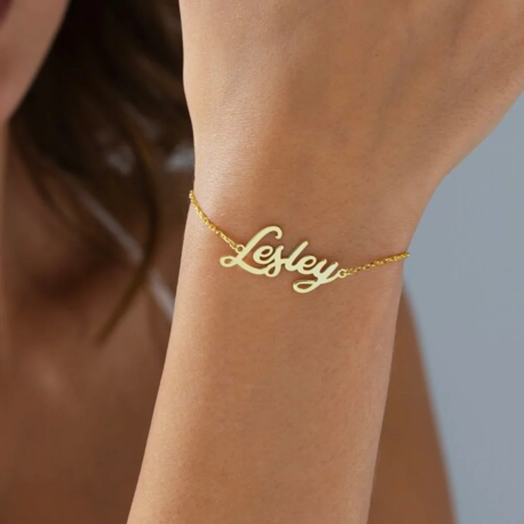 

Custom Name Bracelets Women Adjustable Customized Personalized Stainless Steel Jewelry Fashion Halloween Christmas Gifts