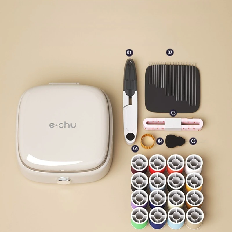 

Sewing Storage Box Kit - 2-Layer Organizer with Magnetic Lid(Complete Set Includes Scissors/Needle/Tape Measure for Home/Travel)