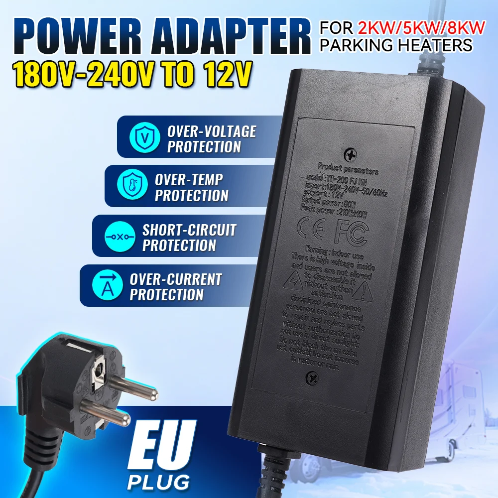 Diesel Heater Ducting Kit - Parking Heater Adapter EU 180V-240V TO