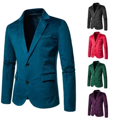 Veste de costume Slim en soie pour hommes, nouvelle mode, décontracté, de haute qualité, blazer, manteau à bouton unique, taille US B07