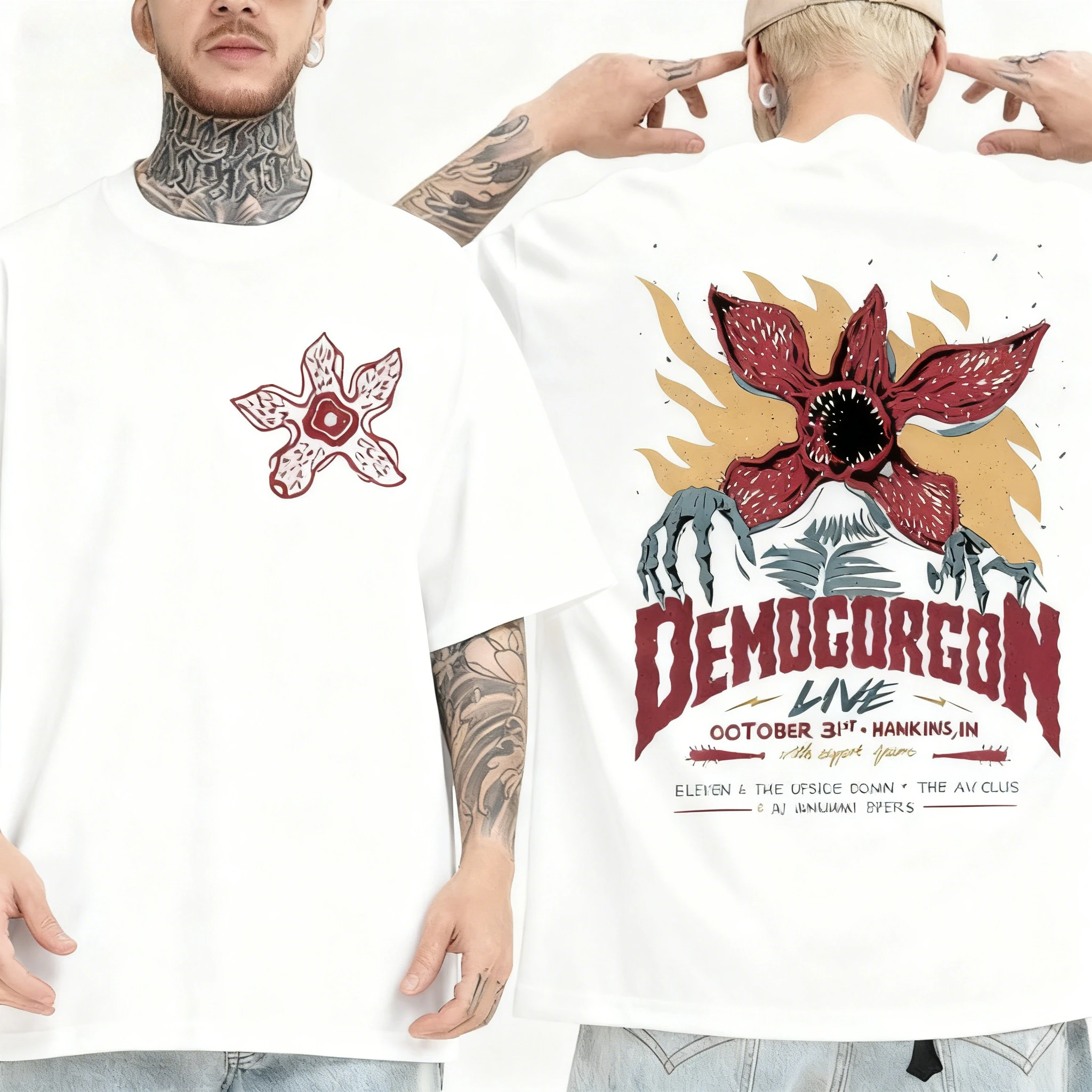 

Футболка Eddie Munson The Demogorgon для мужчин и женщин, Cannibal Flower Monster, модные хлопковые футболки высокого качества с принтом High Street