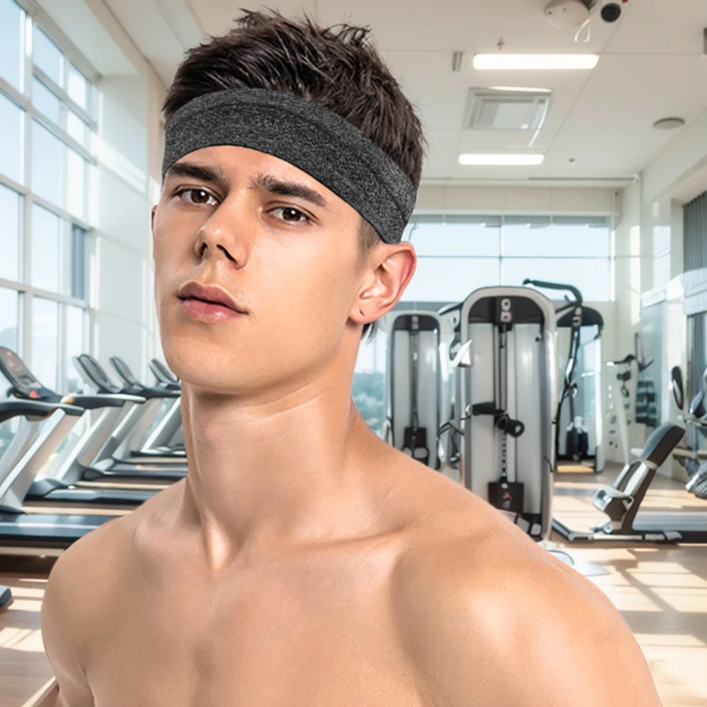 عصابة رأس رياضية للتمرين، عصابة رأس ماصة للرطوبة، أربطة عرق مضادة للانزلاق وجيدة التهوية لكرة السلة واليوجا والتنس