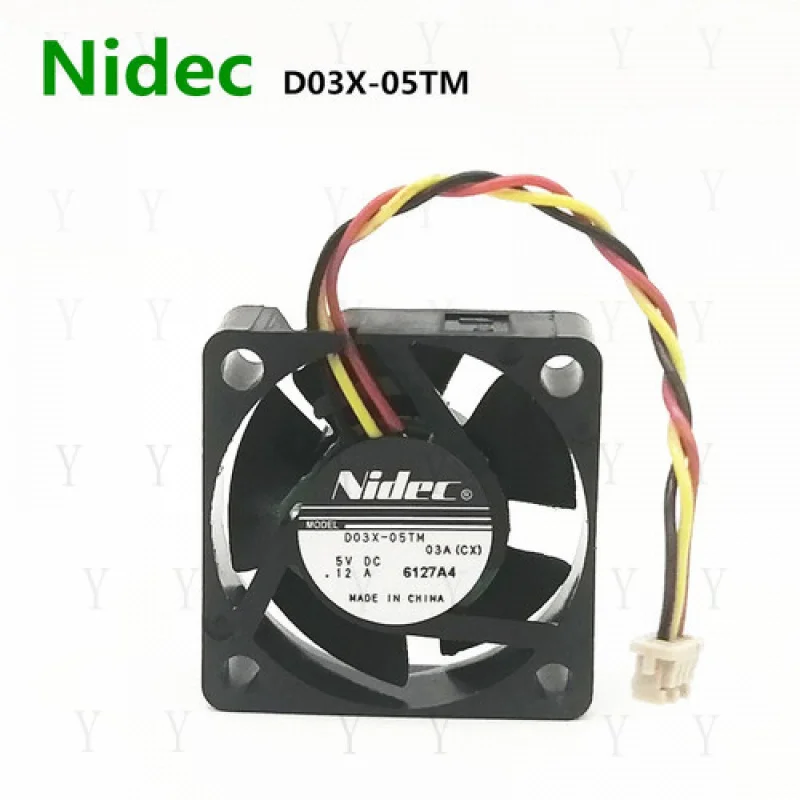 Y+ for  NIDEC D03X-05TM 5V 0.12A 0.6W 3010 3CM 3-pin mute fan