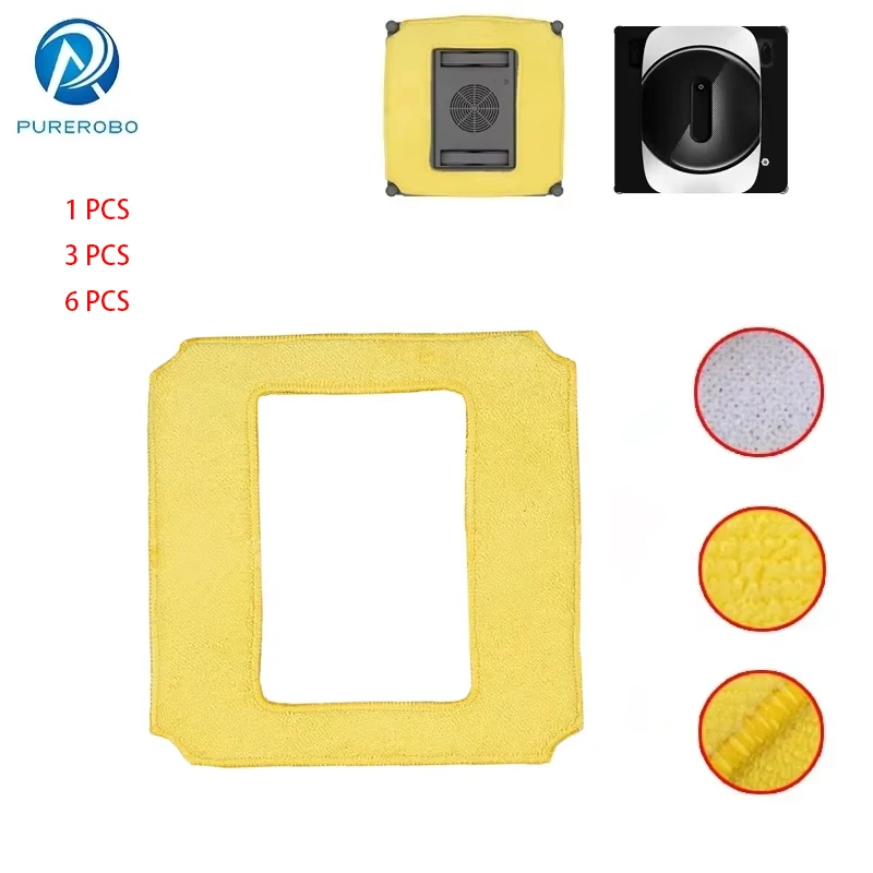 Window Cleaning Robot Mop High Quality Wipes Cloth Square Clean Wipes Window Cleaner Parts For W-S3 W-S8S W-S3S W-S9S Robot