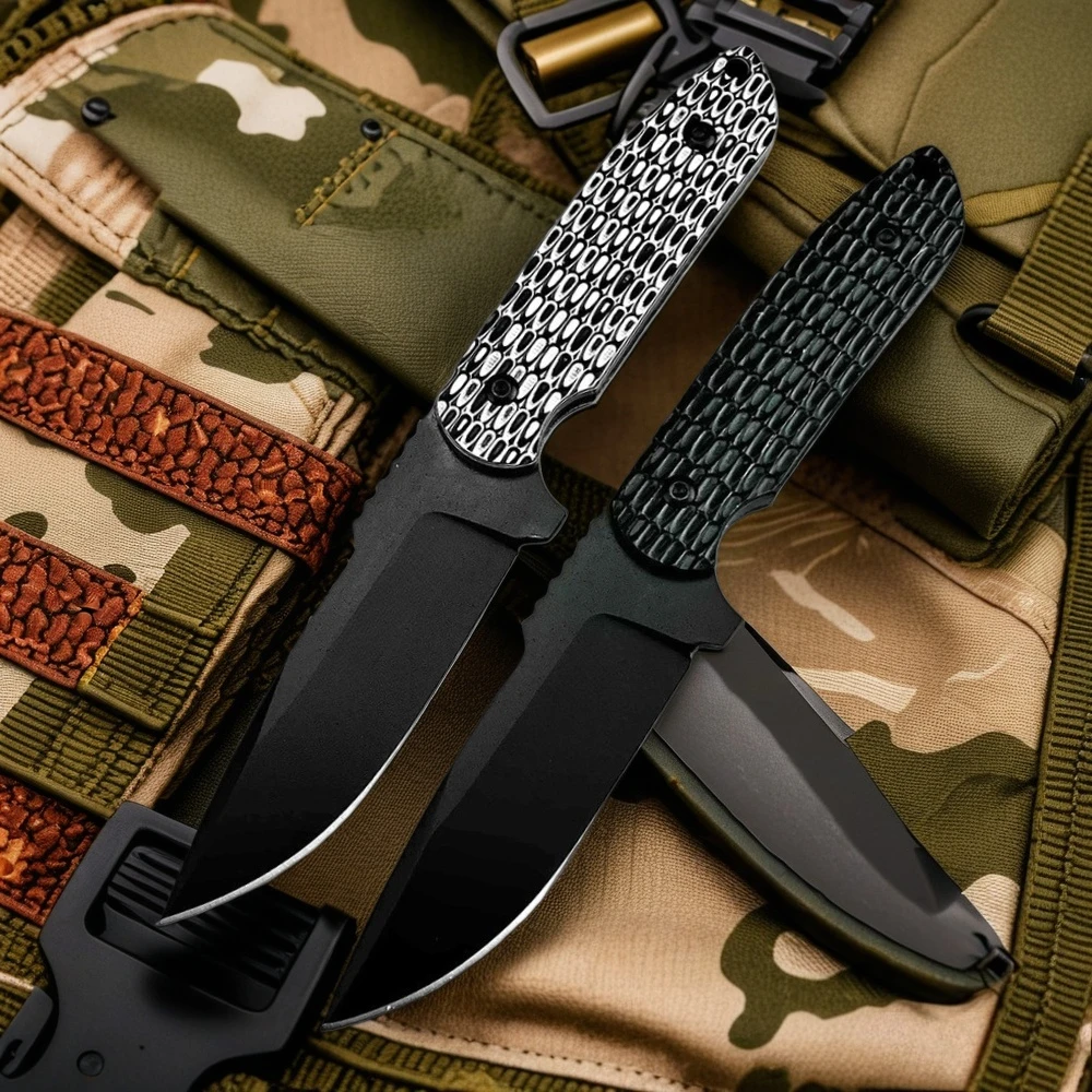 

Многофункциональный нож Rockeye с фиксированным лезвием, стальное лезвие 8Cr13MoV с ручкой G10, инструмент для кемпинга и рыбалки на открытом воздухе с ножнами