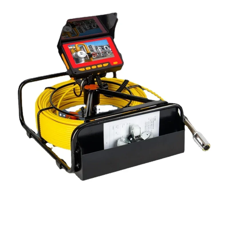 Monitor 23MM 16GB DVR Vide Recording Underground Water Sewer Wheel Support  Pipe Inspection Camera To Look In Pipe Lin