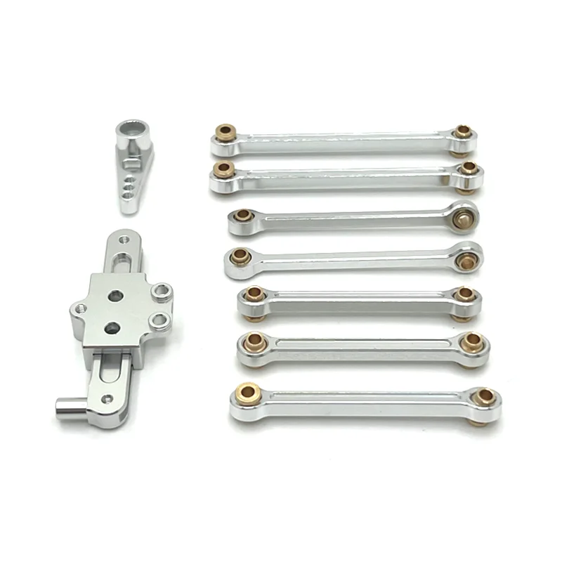 ترقية المعادن الثابتة قضيب التوجيه مجموعة سيرفو الذراع RC قطع غيار السيارات صالح ل WLtoys 124006 12423 12427 12428 RC اكسسوارات السيارات ﻿
