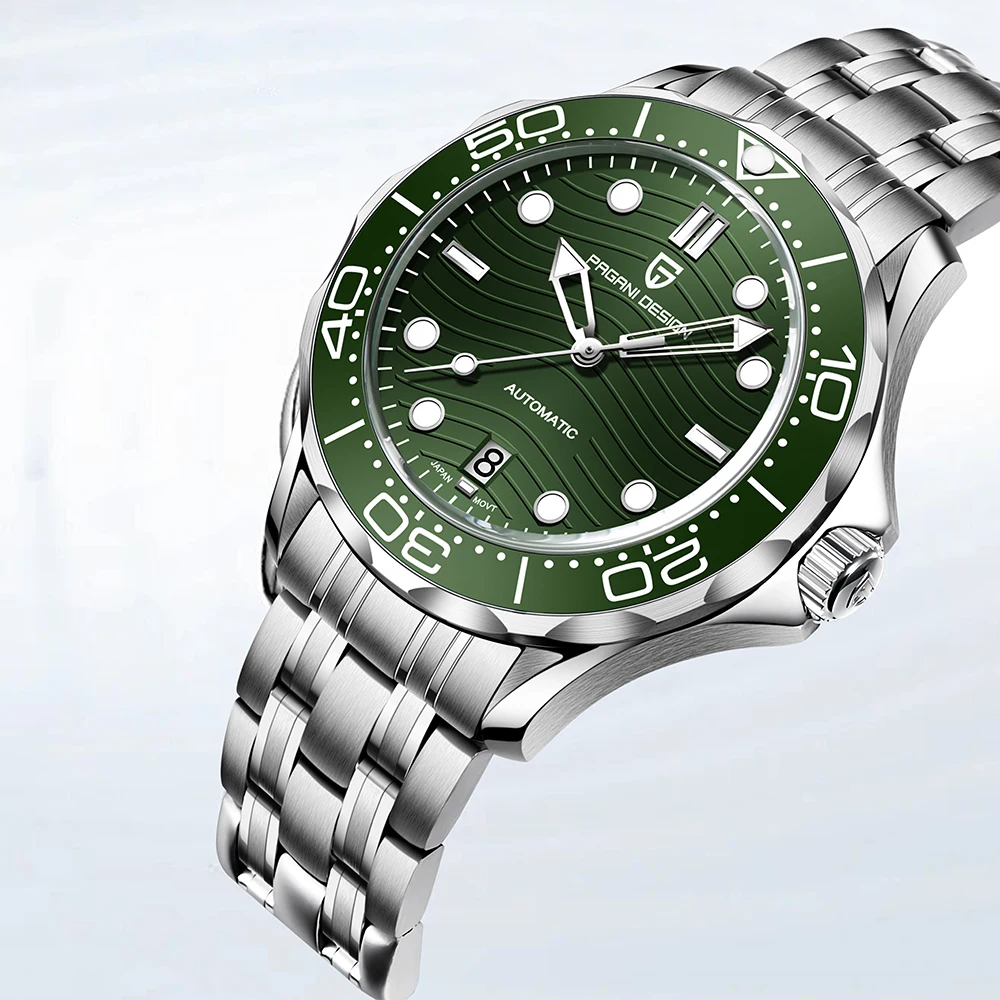 Pagani Design 2025 ساعة ميكانيكية للرجال من الفولاذ المقاوم للصدأ 42 مللي متر ساعة عصرية رائعة 100 متر مقاومة للماء زجاج الياقوت عرض التاريخ #4