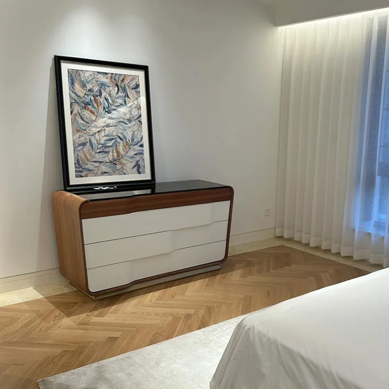 Light luxury high-end three-bucket cabinet, TV cabinet, locker, side cabinet, designer villa furniture