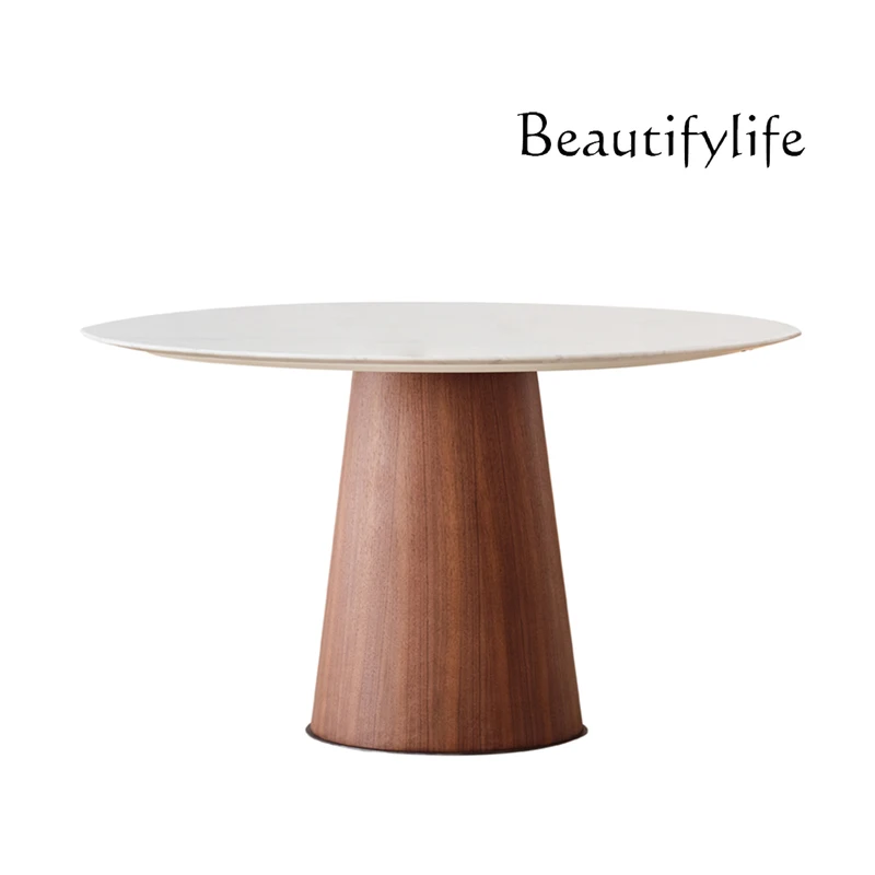 Japanese Style Modern Minimalist Italian Imported Natural Marble round Table