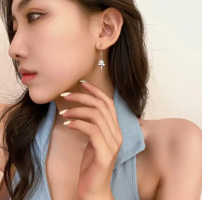 stud earrings ice cream Jewelry Making Finding Kawaii Simulated Food Pendant DIY Necklace Earrings Jewelry