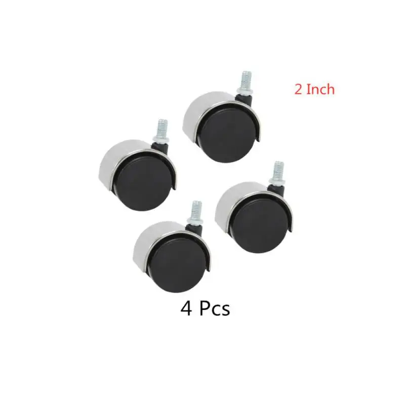 

4 Pcs Stainless Steel 2-inch Swivel Chair Wheel Universal Office Caster Computer Slide