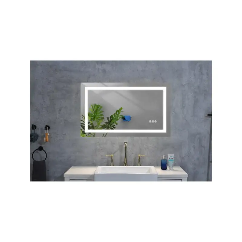 

36x24 Inch LED Bathroom Mirror, Wall Mounted Vanity Mirror with Front and Back Lighting, Touch Control, Anti-Fog, Memory