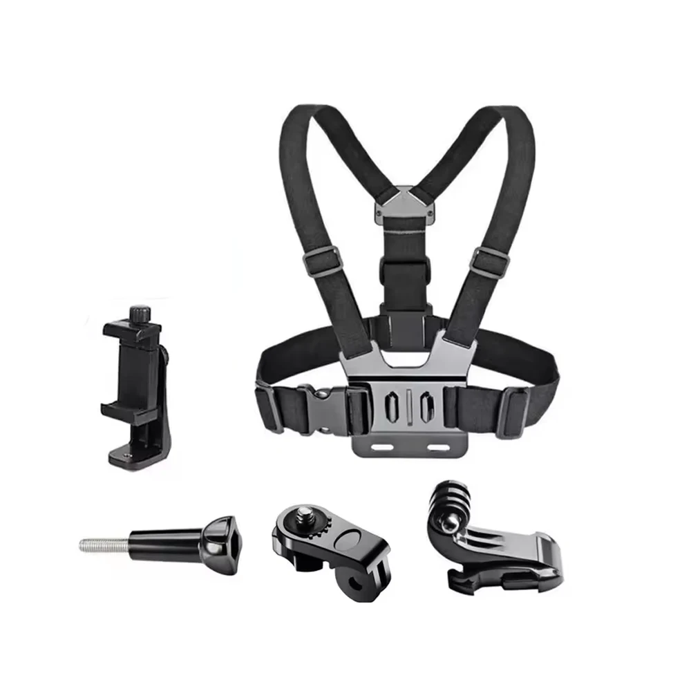 Chest Strap Rotate Phone Mount For Smart Phone Belt Body Harness Holder For Gopro Hero 12 11 10 9 8 Insta360 Dji Camera