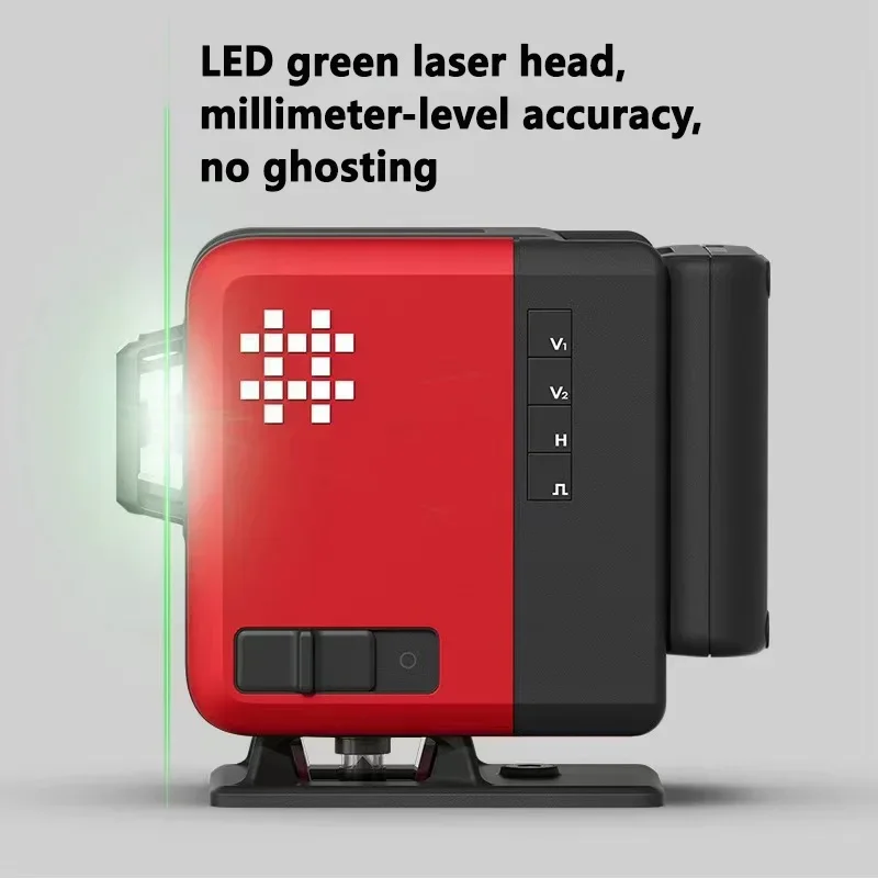 Shijing 7659 مستوى الضوء الأخضر 12 خط مستوى الجدار والأرضيات، تسوية عالية الدقة، أداة مستوى الليزر بالأشعة تحت الحمراء