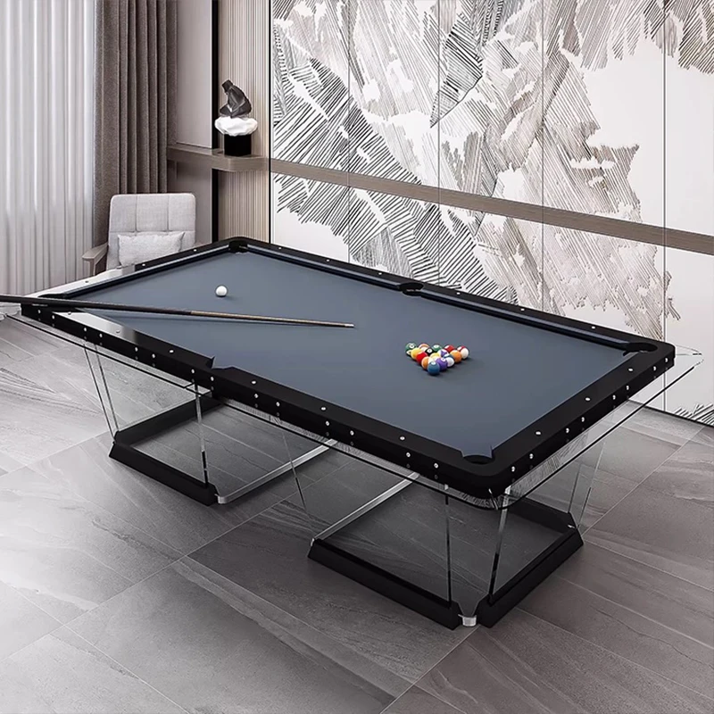 Factory Customized 7ft 8ft 9ft Glass Pool Table with Beautiful Design Glass Billiard Table for Family Game Room