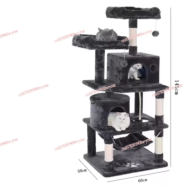 Cat climbing frame, cat nest, cat tree integrated luxury cat scratch column, large multi-layer cat jumping platform