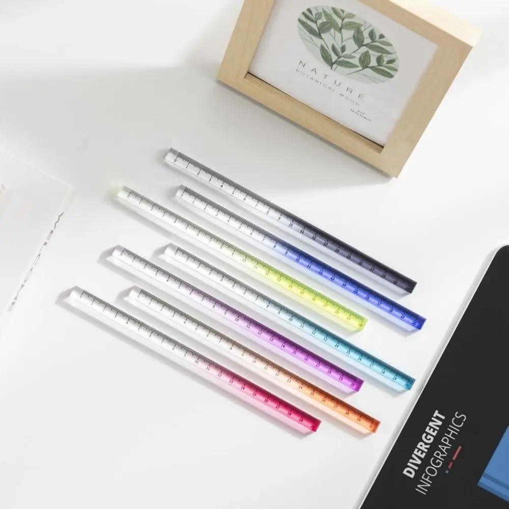 15cm 20cm 30cm Gradient Straight Rulers Transparent Multifunction Math Drawing Ruler Acrylic Drafting DIY Drawing Tools School