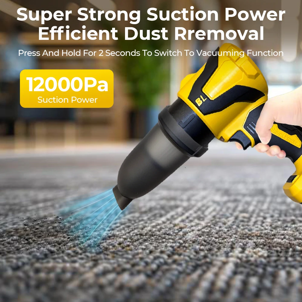 لماكيتا بطارية 18 فولت بدون فرش 3 تروس منفاخ لاسلكي مكنسة كهربائية منفضة الهواء 2in1 يده سجادة أرضيات أداة السلطة السيارة