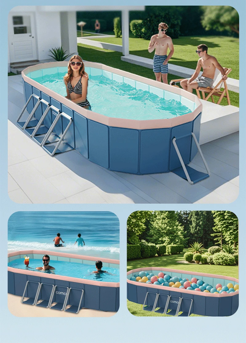 新しい非インフレータブル折りたたみプール家族の夏の水パーティー家庭用屋外庭裏庭 1.6 メートル 2.1 メートル 2.6 メートル 3 メートル 3.6 メートル