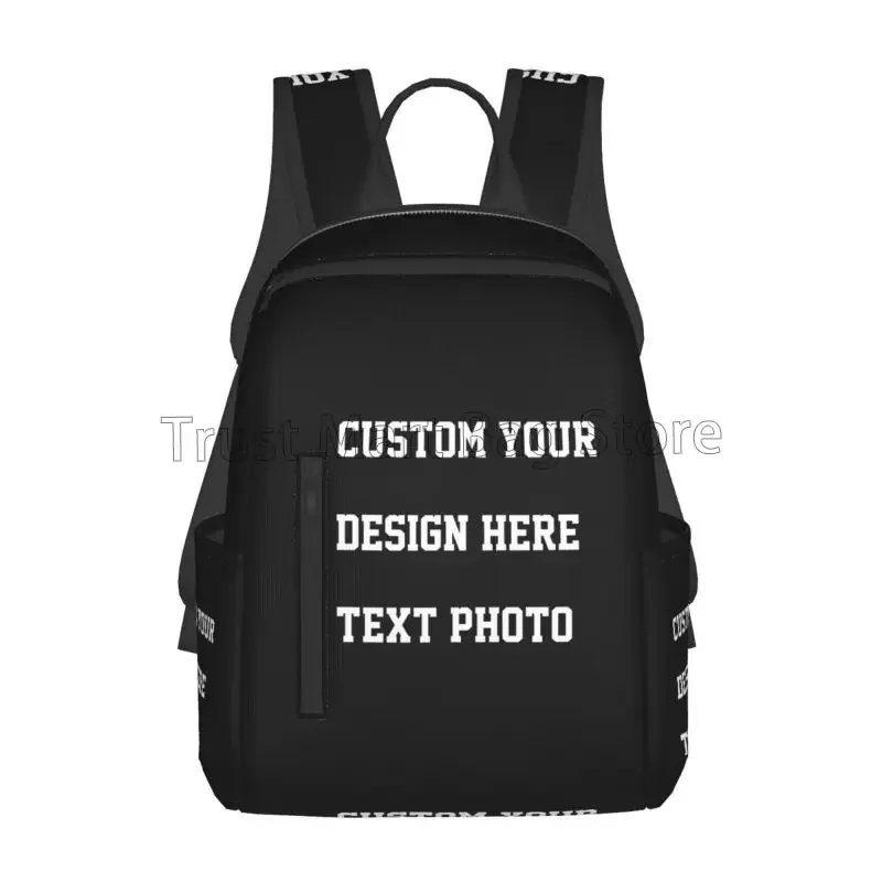 Custom Your Picture Photo Image Backpack for Girls Boys School Bookbags Student Backpacks Lightweight Travel Sports Daypacks