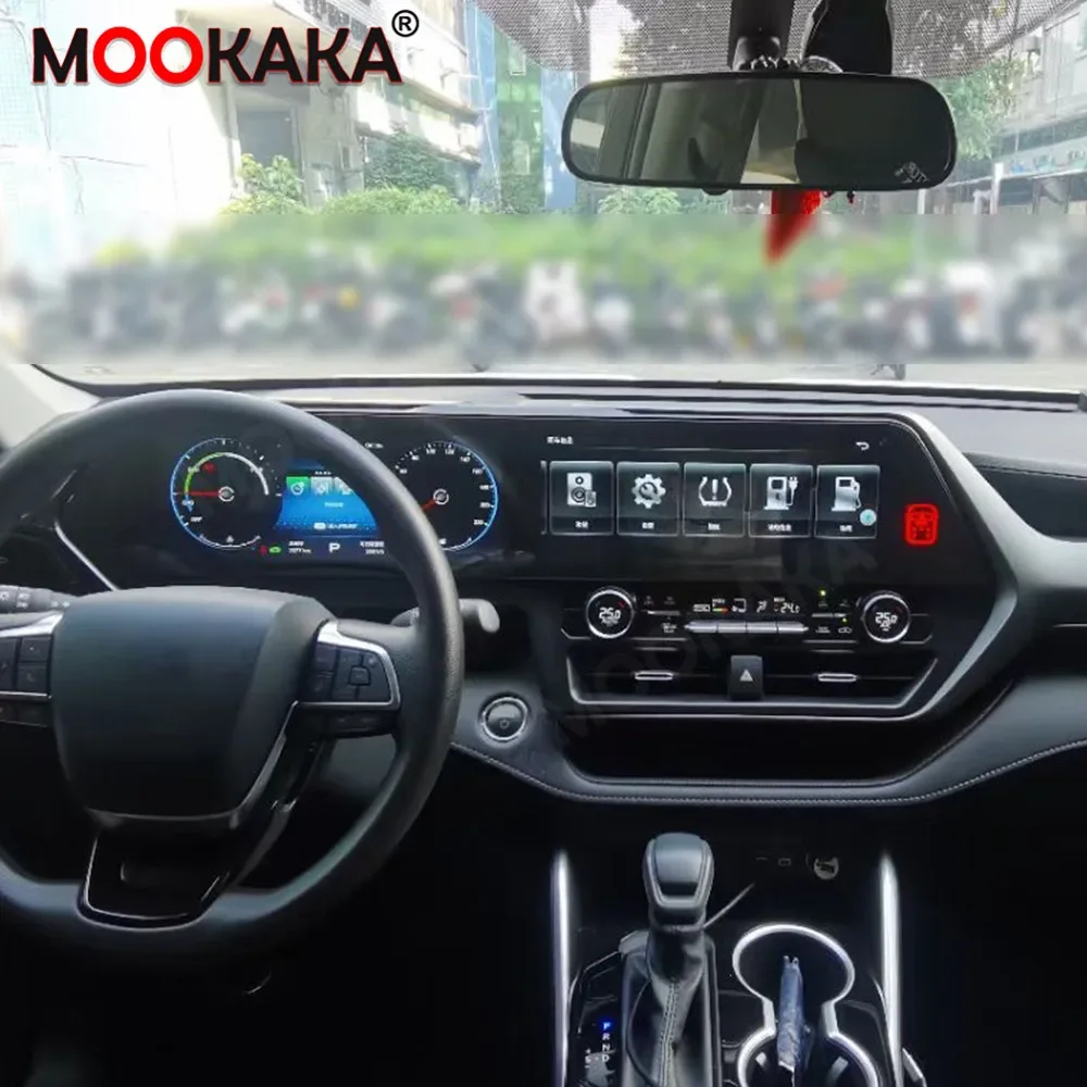 Carplay Multimedia Player for Toyota Crown Land Cruiser Highlander 2022 2023 Navigation LCD Digital Cluster Dual Screen