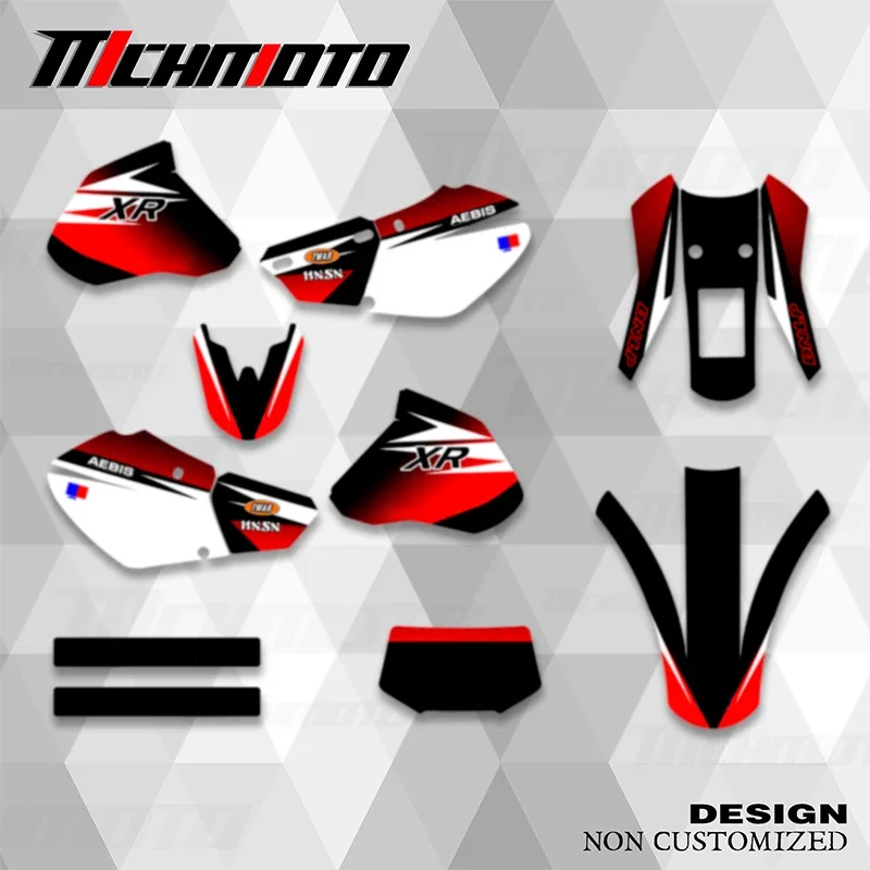 

MCHMFG для Honda 1996-2001 2002 2003 2004 XR 250 400 XR250 XR400 графические наклейки для мотоцикла, комплект наклеек, номер, имя, настройка