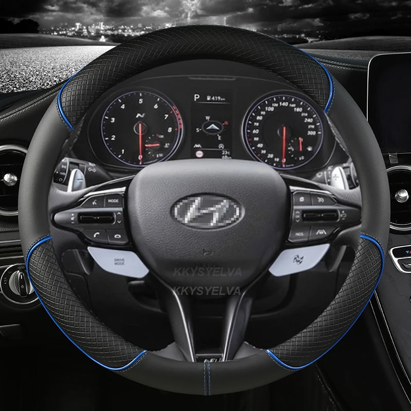 For Hyundai i40 i30 i20 i10 ix35 ix25 Tucson Accent Elantra Santa Fe Creta Solaris Kona Car Steering Wheel Cover Auto Accessorie