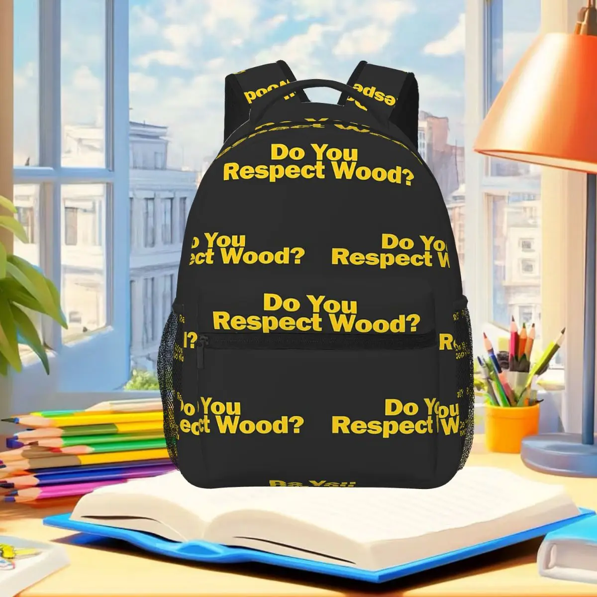 هل أنت احترام الخشب 1 حقيبة ظهر مدرسية للطلاب المشي لمسافات طويلة السفر Daypack للبنين بنات موضة حقيبة الكتب حقائب الكتف #6