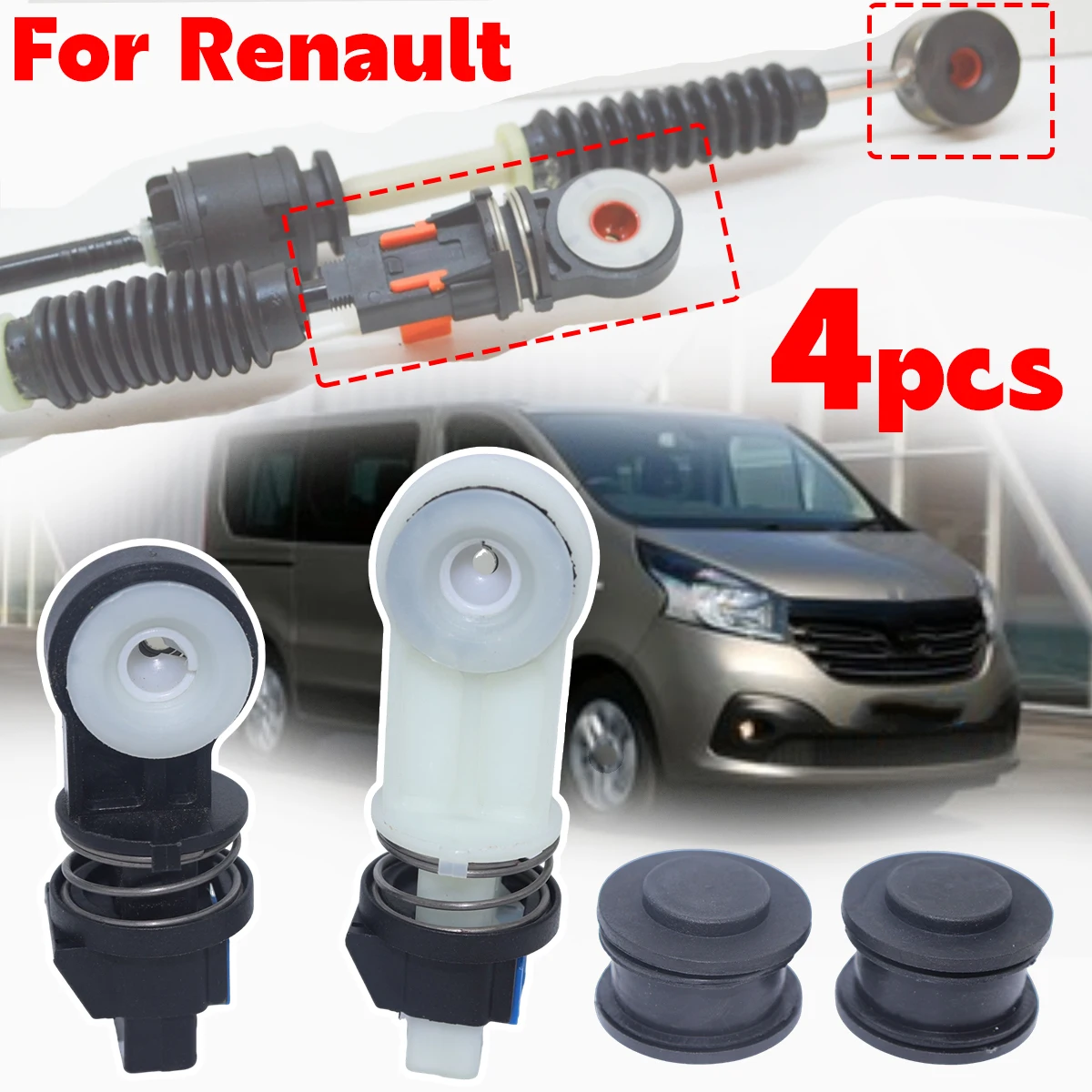

Gear Shift Cable Selector Linkage Bushing Gearbox for Renault Trafic III 1.6 DCi 125 Master 2.5dCi FWD Transmission Manual Parts