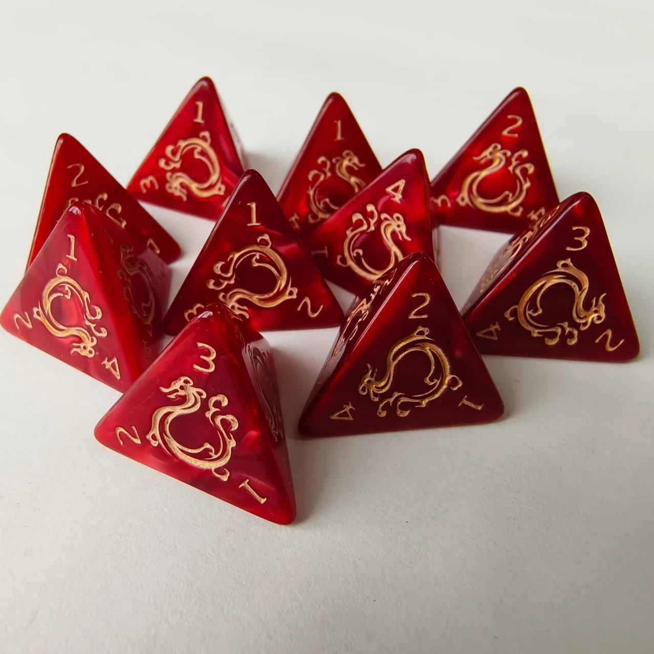 10 قطعة/الوحدة نرد متعدد السطوح 4 الوجهين D & D لعبة مجموعة نرد للعب الأدوار نادي الطرف DND TRPG الترفيه مجلس ألعاب الملحقات #5