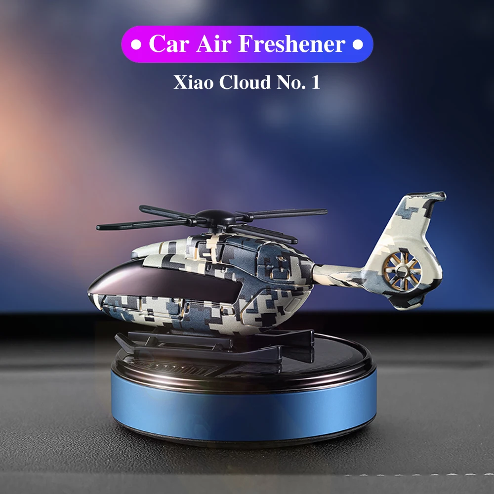 New Car Air Freshener Solar Helicopter Interior Accessories Decoration Propeller Rotating Auto Flavoring ​Perfume Diffuser