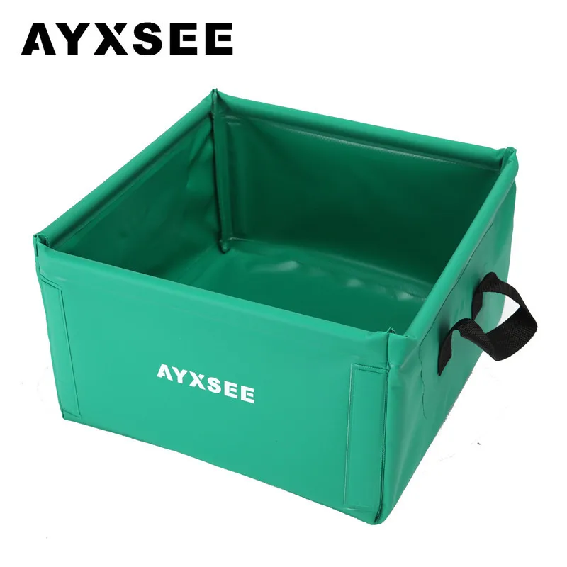 15L Portable Outdoor Travel Square Folding Basin Foldable Washing Dish Basin Feet Soaking Basin Car Bucket Easy To Fold bucket