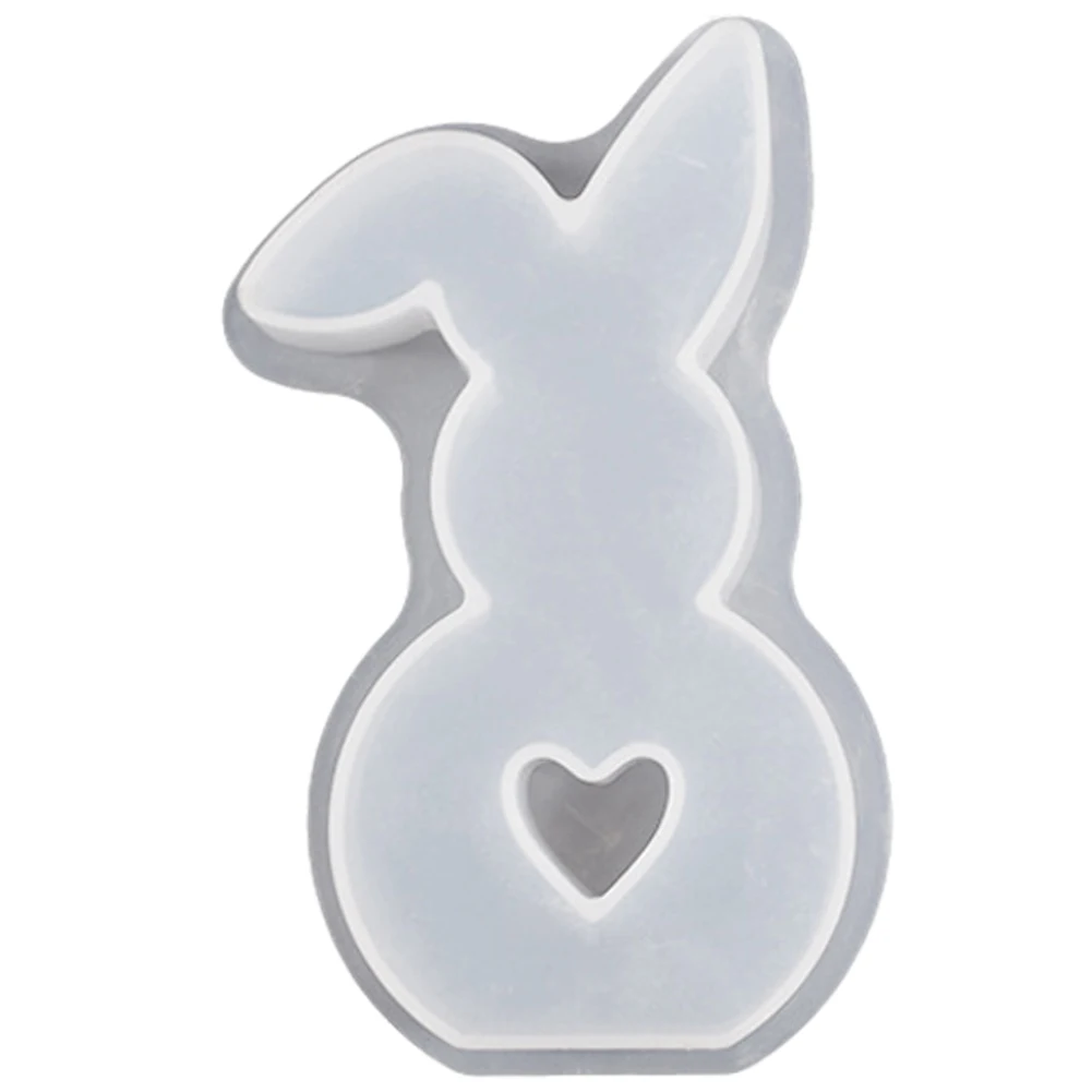 Moule à bougie d'aromathérapie lapin 3D, lapin de Pâques, lapin bricolage, moules à cœur creux, fournitures d'artisanat exécutif
