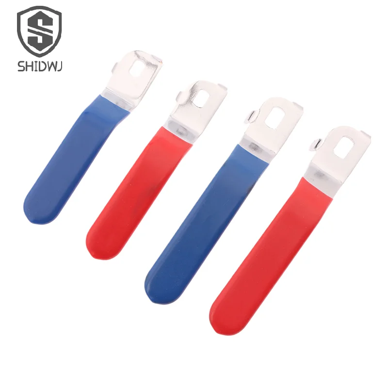 1 Stücke Ventilgriff Hebelgriffe Eisen Verchromt Ersatz Vierteldrehung mit Kunststoffgriff Blau Für DN20 Kugelhahn Großhandel