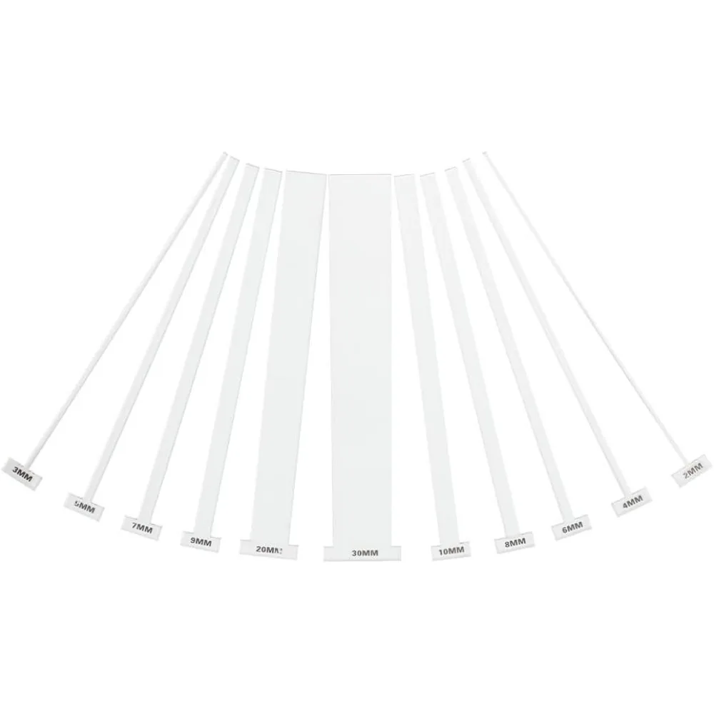 11 Pcs Acrylic Bookbinding Spacer Tool 3/4/5/6/7/8/9/10/20/30mm Clear Acrylic Bookbinding Ruler T Shape Straight making kit