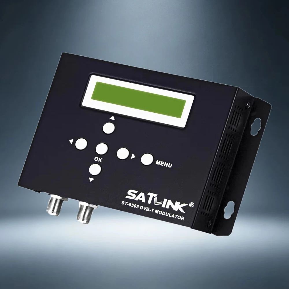 Satlink ST-6503 Single Channel Digital RF Modulator Europe Standard AV Input DVB-T Modulator Converter AV Router MPEG Signal Tra
