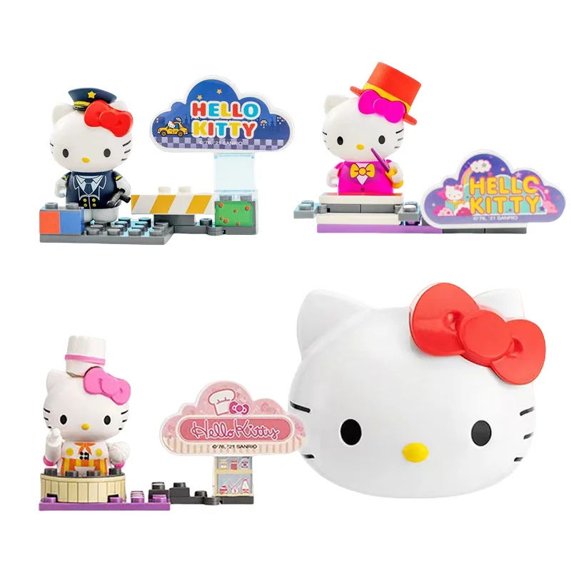 Sanrio Hello Kitty Anime Actionfigur Peripheriemodelle Statue Zusammenbaubares Spielzeug Desktop-Ornament Blindboxen Geburtstagsgeschenke – Detail 3